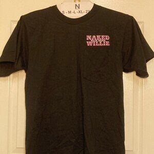 Willie Nelson original Naked Willie tee black sze medium